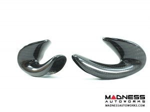 Alfa Romeo 4C Steering Wheel Trim - Carbon Fiber - Side Cover Set - Orange Candy